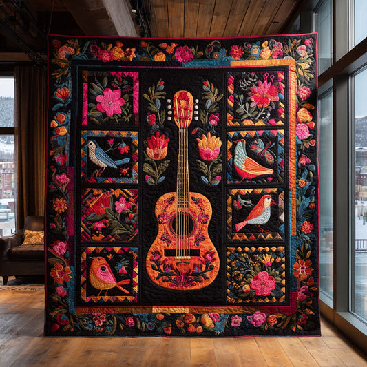 Fiesta Spirit Guitar CW2708053CL Quilt Blanket