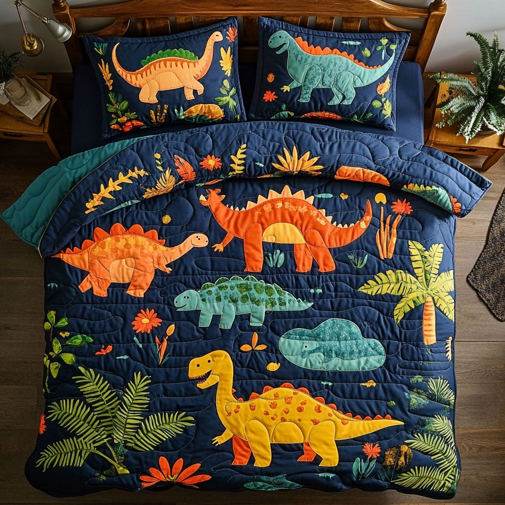 Dinosaur WY1202021CL Quilted Bedding Set