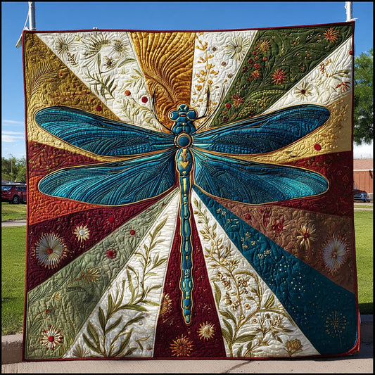 Dragonfly Bloom CW0609028CL Quilt Blanket