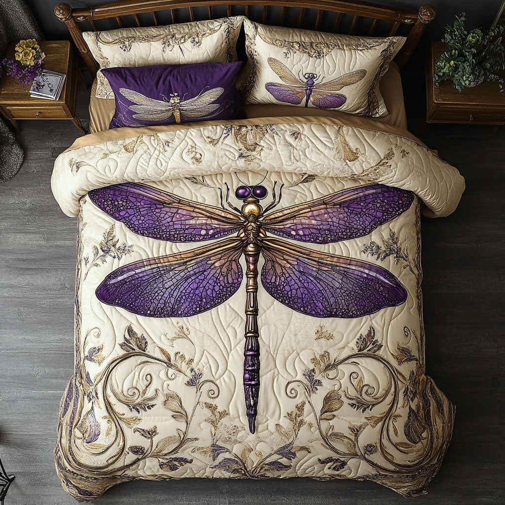 Dragonfly WX2702018CL Quilted Bedding Set
