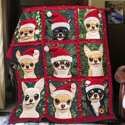 Holiday Chihuahua YR2612047CL Quilt Blanket