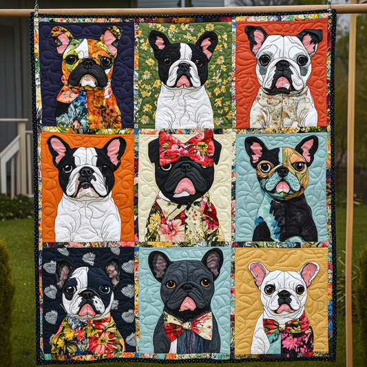 Adorable French Bulldog XR2309025CL Quilt Blanket