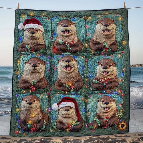 Christmas Of Otter WY1211046CL Quilt Blanket