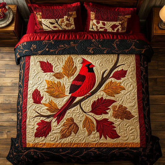 Cardinal And Autumn Leaves WY2901010CL Duvet Cover Set