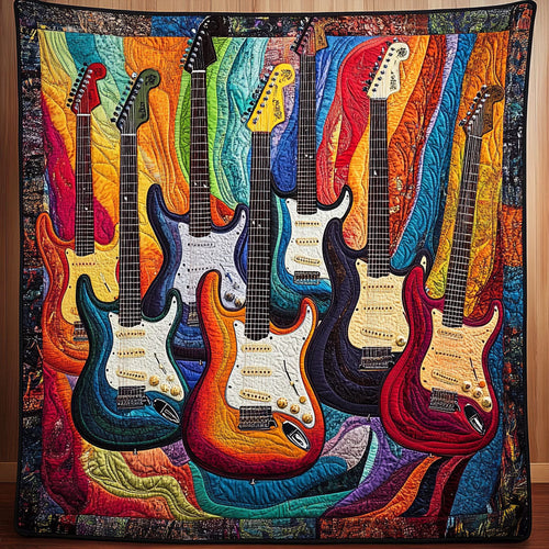 Abstract Electric Guitar WY1902051CL Quilt Blanket