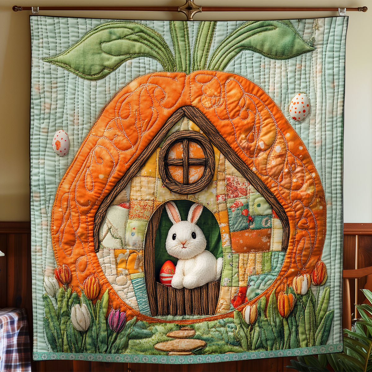 Easter House XB2003005CL Quilt Blanket