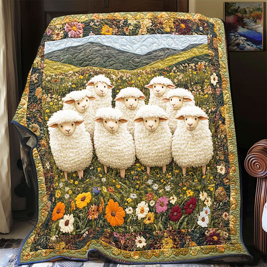 Adorable Sheep WP2001001CL Quilt Blanket