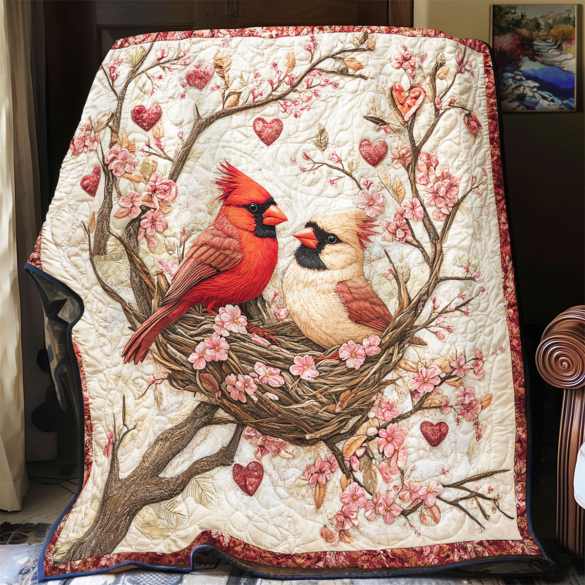 Blooming Nest Love YR1101008CL Quilt Blanket