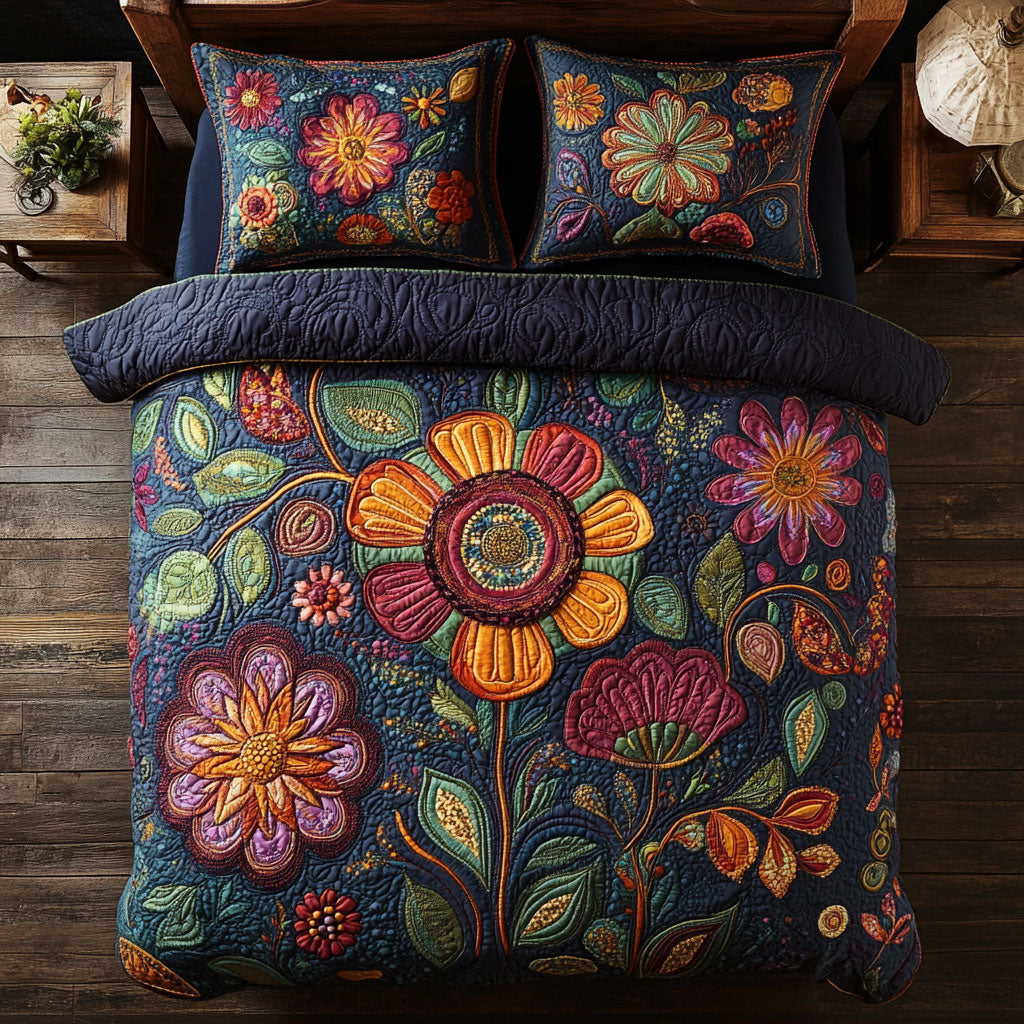 Botanical Blossom WJ1303030CL Quilted Bedding Set