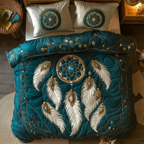 Turquoise Dreams WY0803094CL Quilted Bedding Set