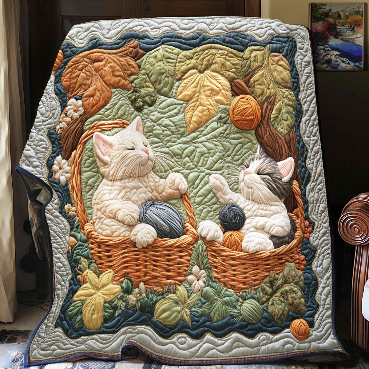 Adorable Cat WX2802002CL Quilt Blanket