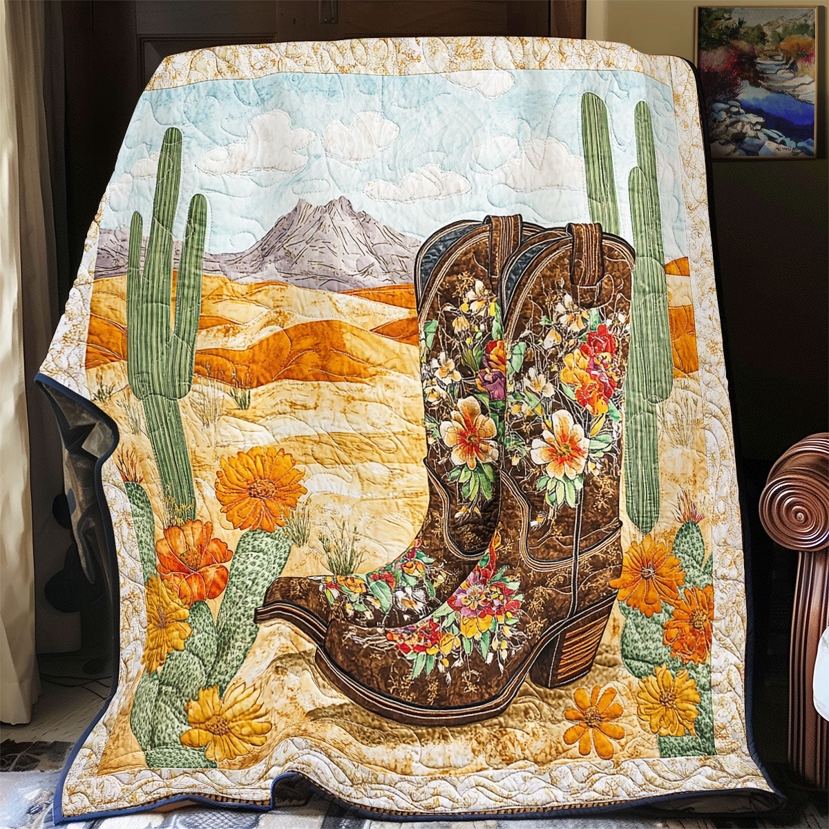 Cowboy Boot WX2802013CL Quilt Blanket