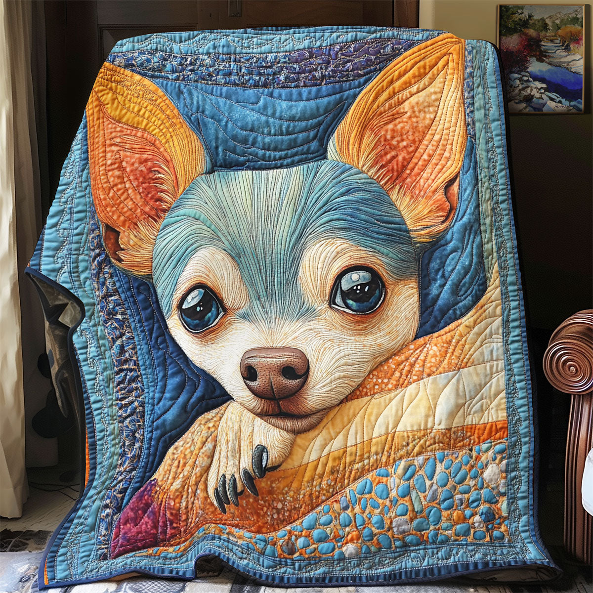Cute Chihuahua WX2802016CL Quilt Blanket