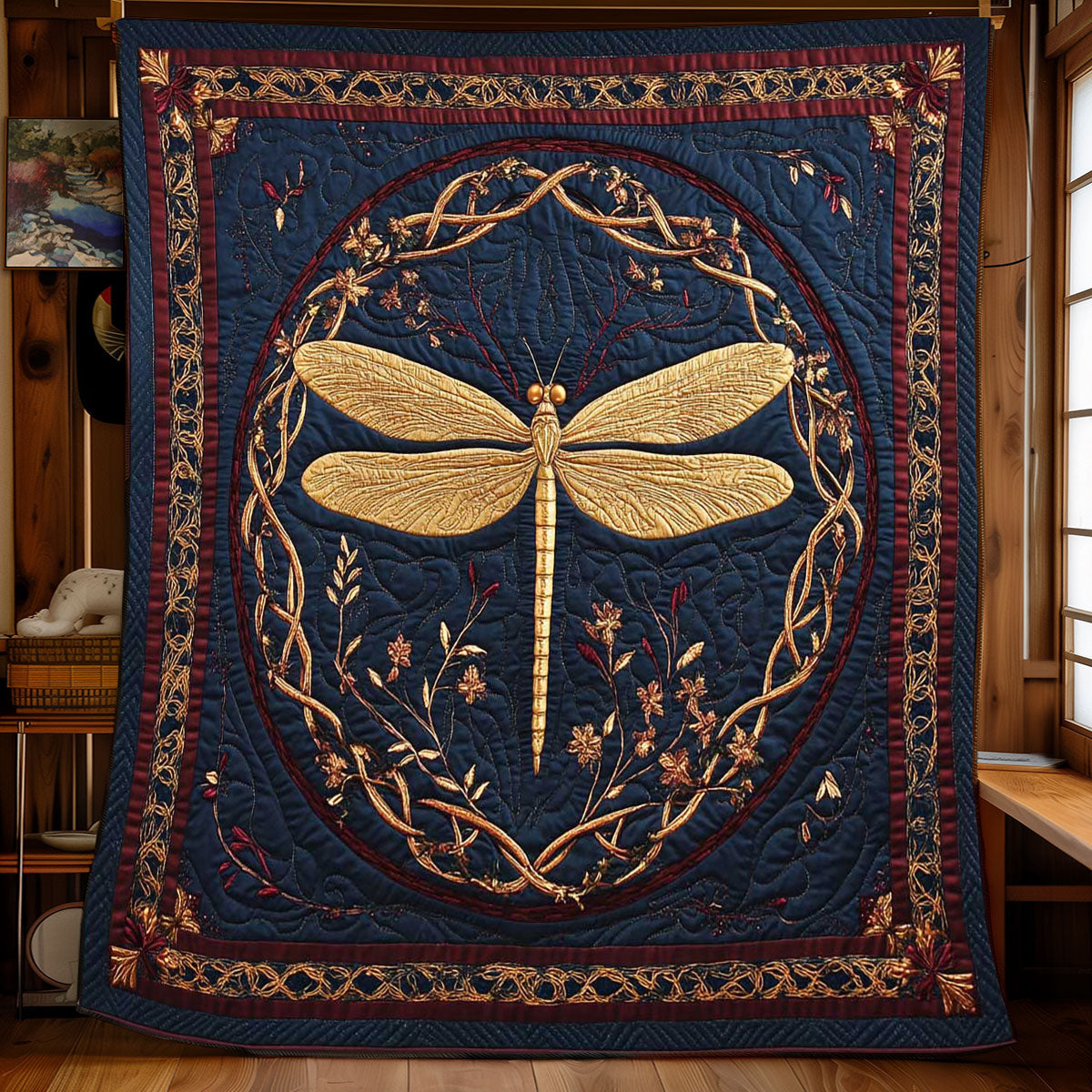 Knot Ritual Dragonfly WP0801054CL Quilt Blanket