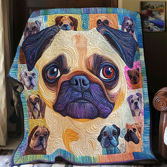 Pug WX2301036CL Quilt Blanket