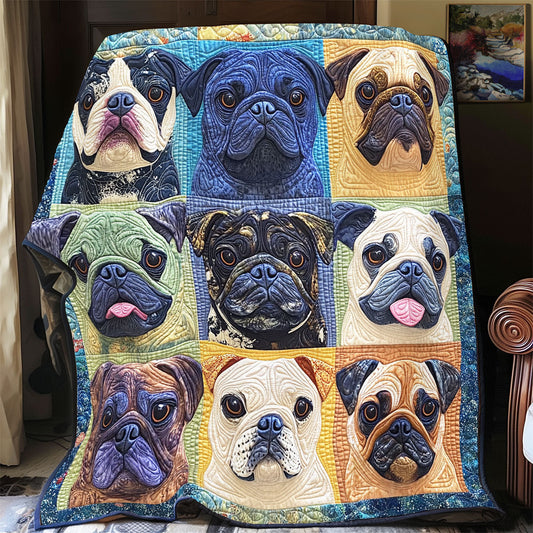 Pug WX2301038CL Quilt Blanket