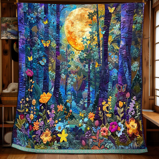 Vibrant Forest Moonlight WP0509049CL Quilt Blanket