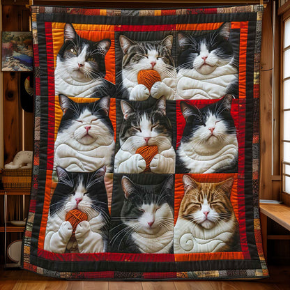 Tuxedo Cat Collection WP1408017CL Quilt Blanket