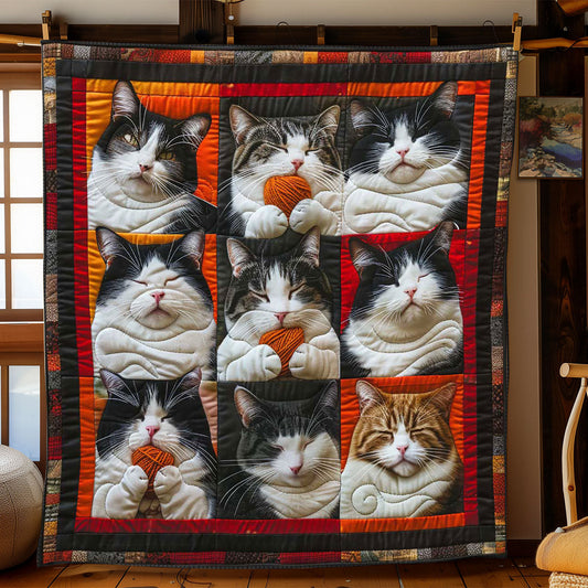 Tuxedo Cat Collection WP1408017CL Quilt Blanket