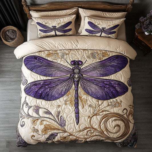 Dragonfly WX2702019CL Quilted Bedding Set