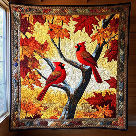 Autumn Cardinal CW1306002CL Quilt Blanket