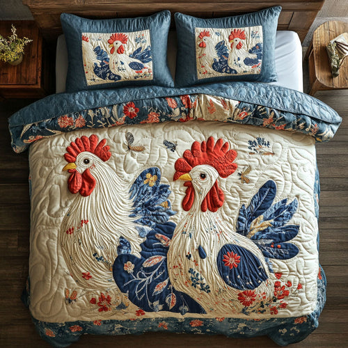 Chicken Farm WY1202008CL Quilted Bedding Set