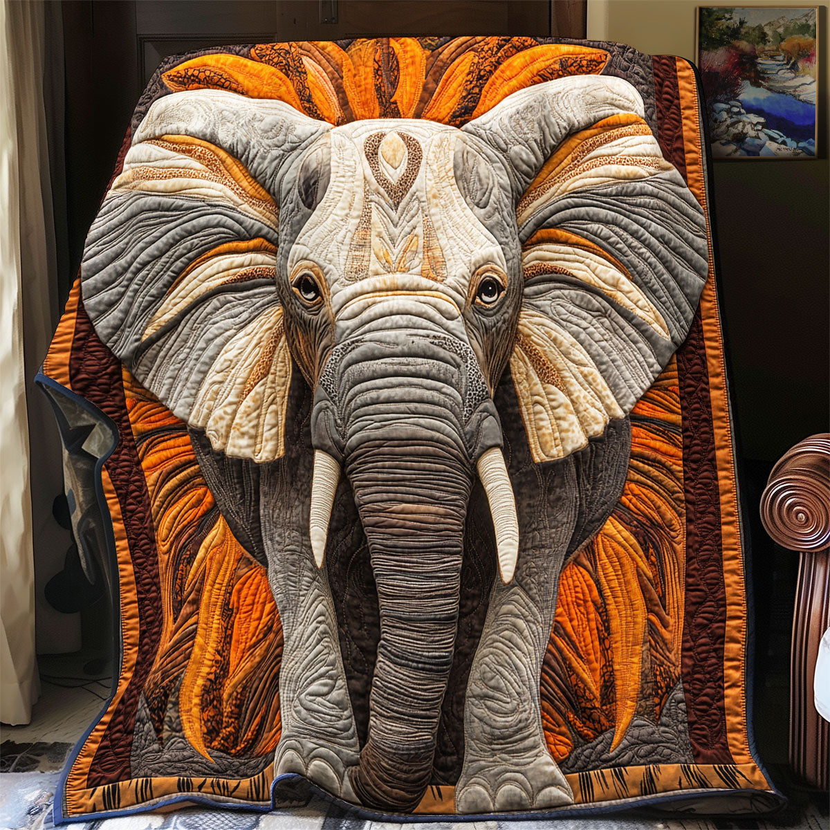 Tusker's Paradise YR1901024CL Quilt Blanket