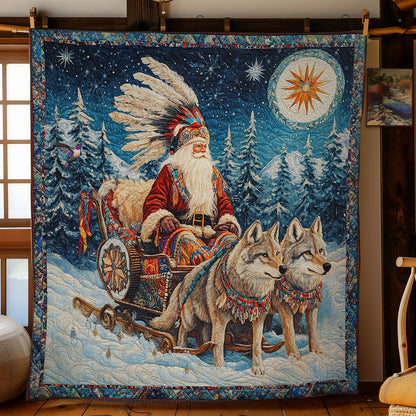 Native American Santa Claus WY0811018CL Quilt Blanket