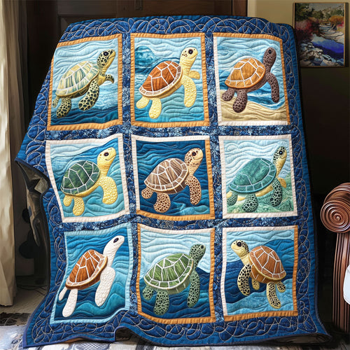 Turtle Sea WX0401050CL Quilt Blanket