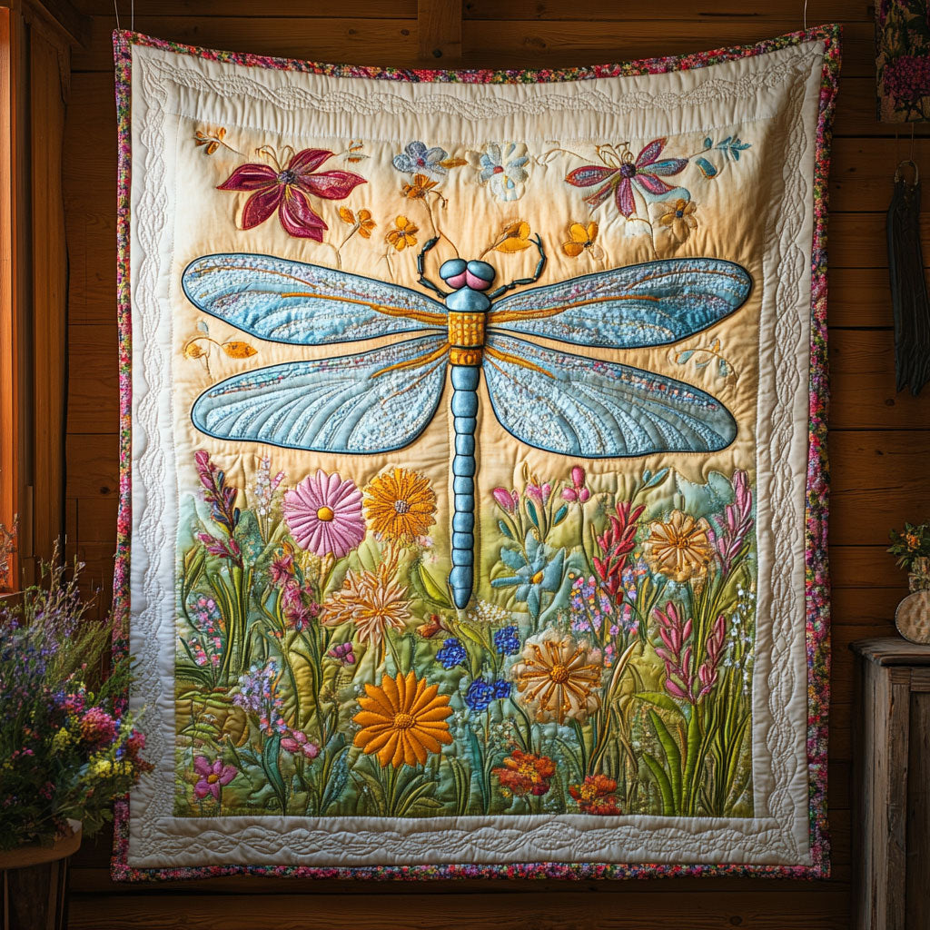 Blooming Dragonfly CW2406004CL Quilt Blanket