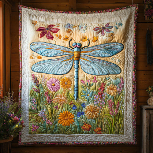 Blooming Dragonfly CW2406004CL Quilt Blanket