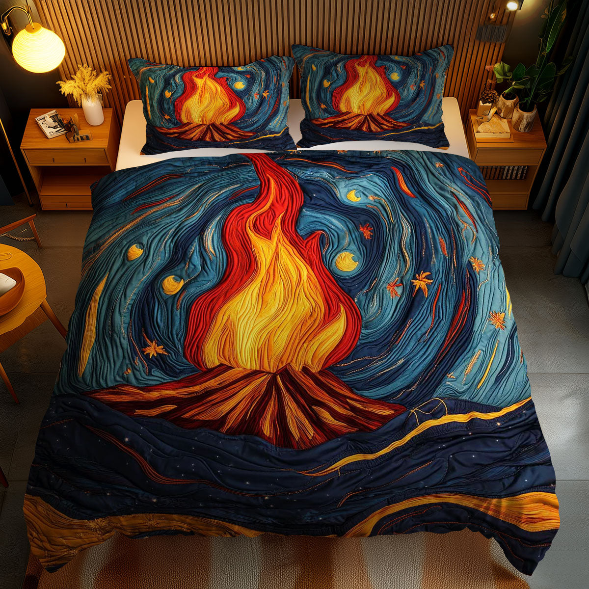 Cozy Campfire WN1202063CL Quilted Bedding Set