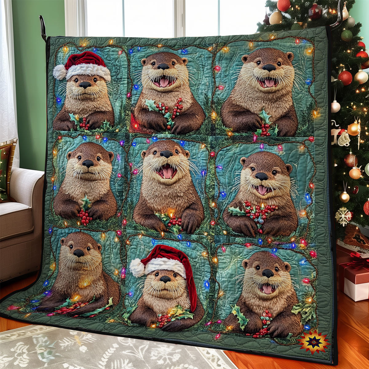 Christmas Of Otter WY1211046CL Quilt Blanket