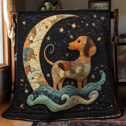 Starry Dachshund Night WN0601041CL Quilt Blanket