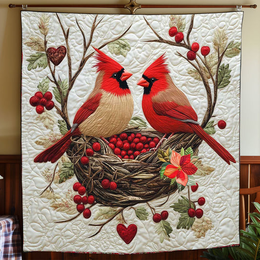 Cardinal Couple WP2312004CL Quilt Blanket