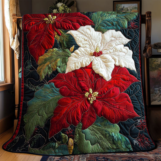 Poinsettia WX1801037CL Quilt Blanket
