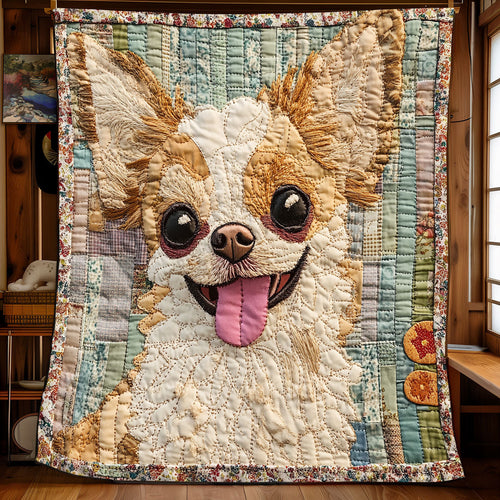 Patchwork Chihuahua XB1303008CL Quilt Blanket