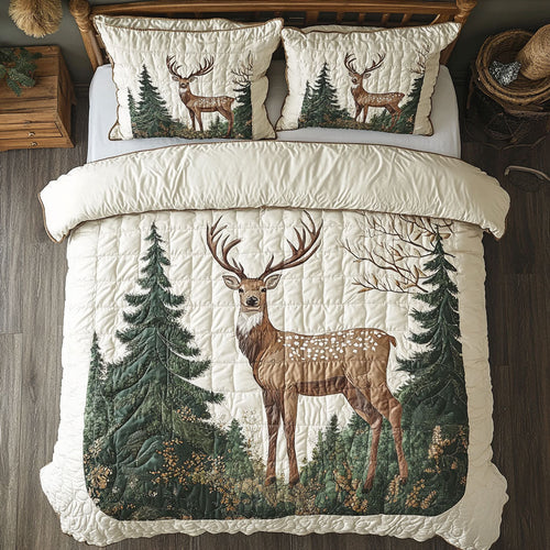 Spotted Deer In Wild WY1202057CL Quilted Bedding Set