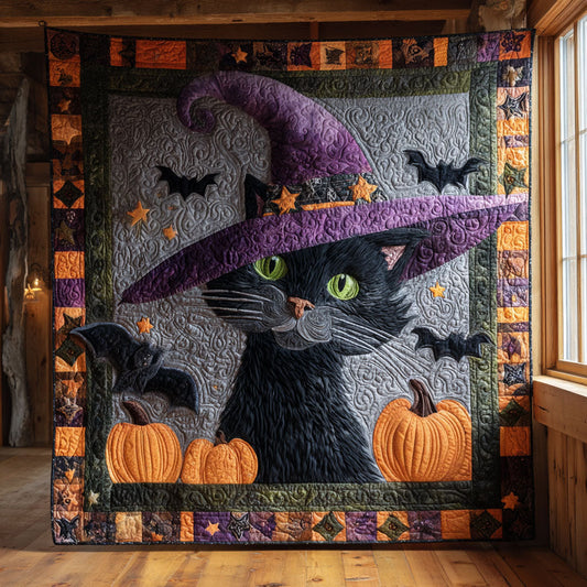 Witch Cat Guardian CW1109058CL Quilt Blanket