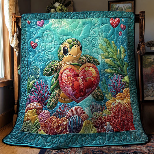 Baby Turtle Carry Heart WY2201050CL Quilt Blanket