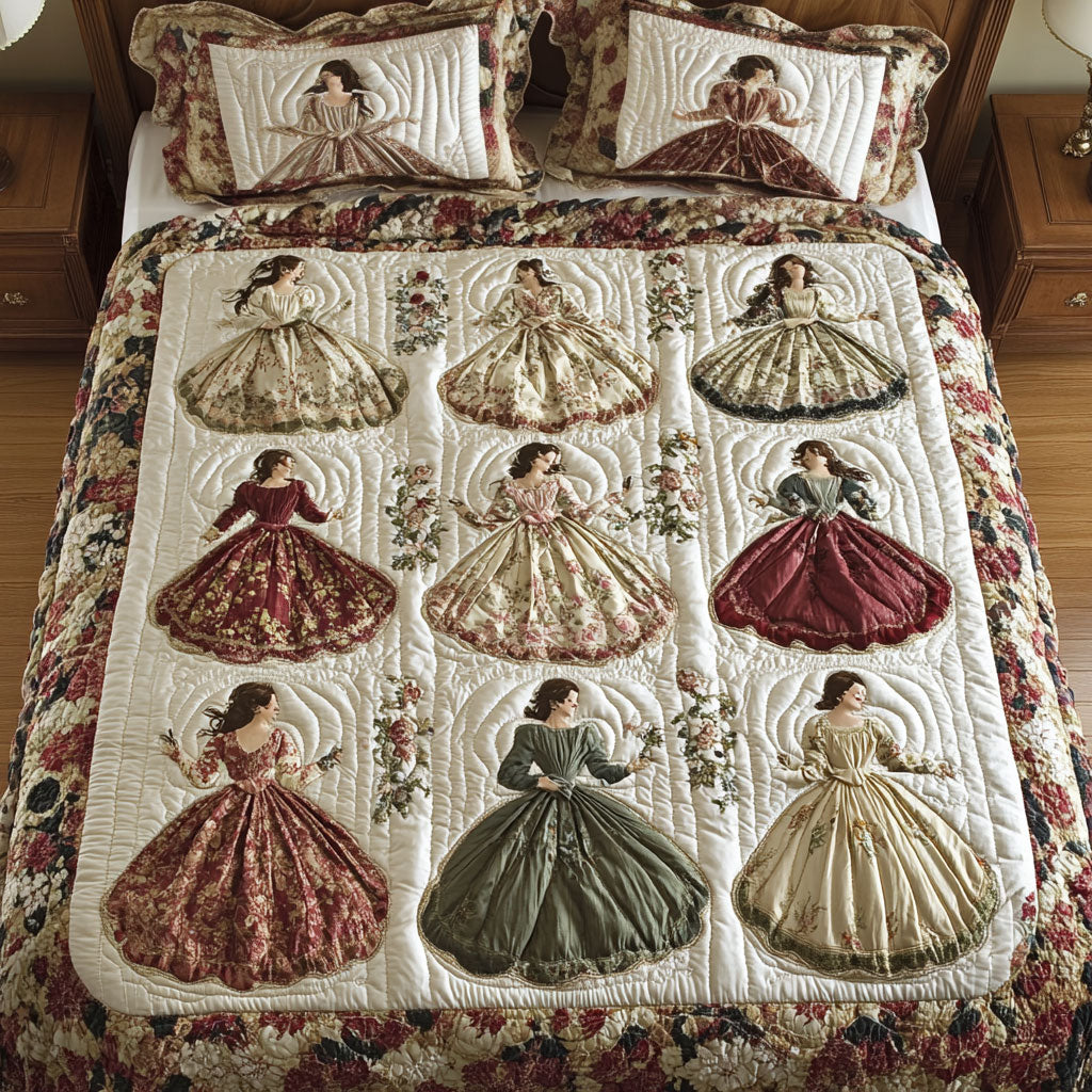 Beautiful Princess WY1202001CL Quilted Bedding Set