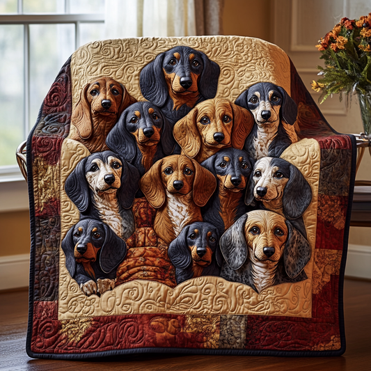 Dachshund Delight YR1401032CL Quilt Blanket