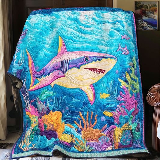 Shark Under Sea WX2312043CL Quilt Blanket