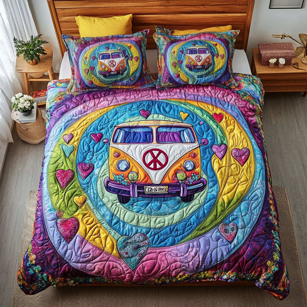 Colorful Van WY1902006CL Quilted Bedding Set