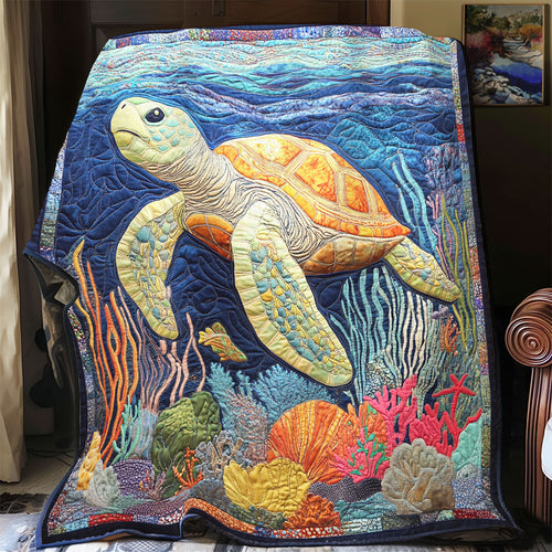 Turtle Sea WX1401046CL Quilt Blanket