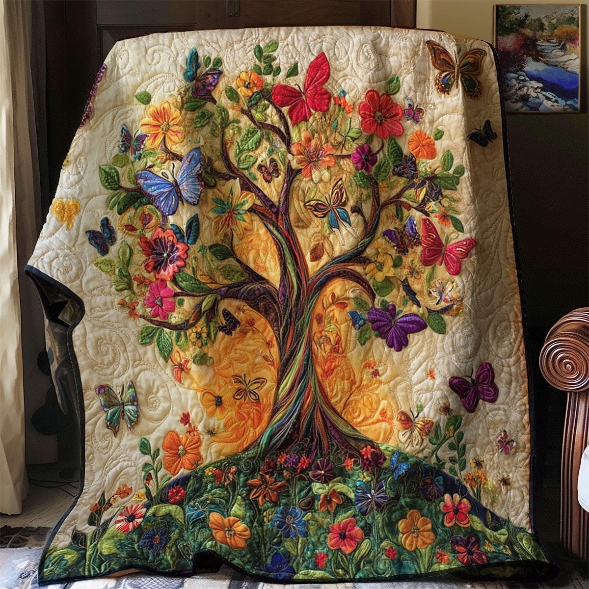 Butterfly Tree Of Life WJ1701005CL Quilt Blanket