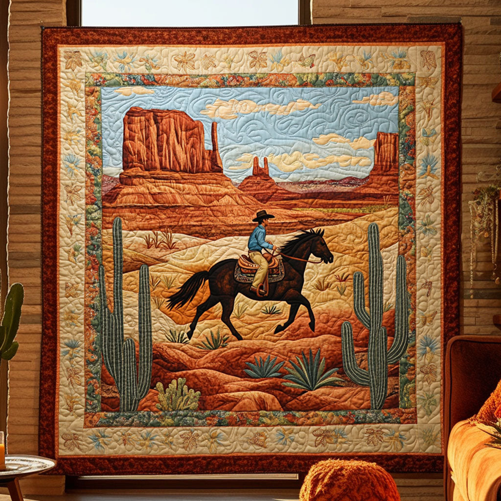Iron Spur Cowboy WN0110032CL Quilt Blanket