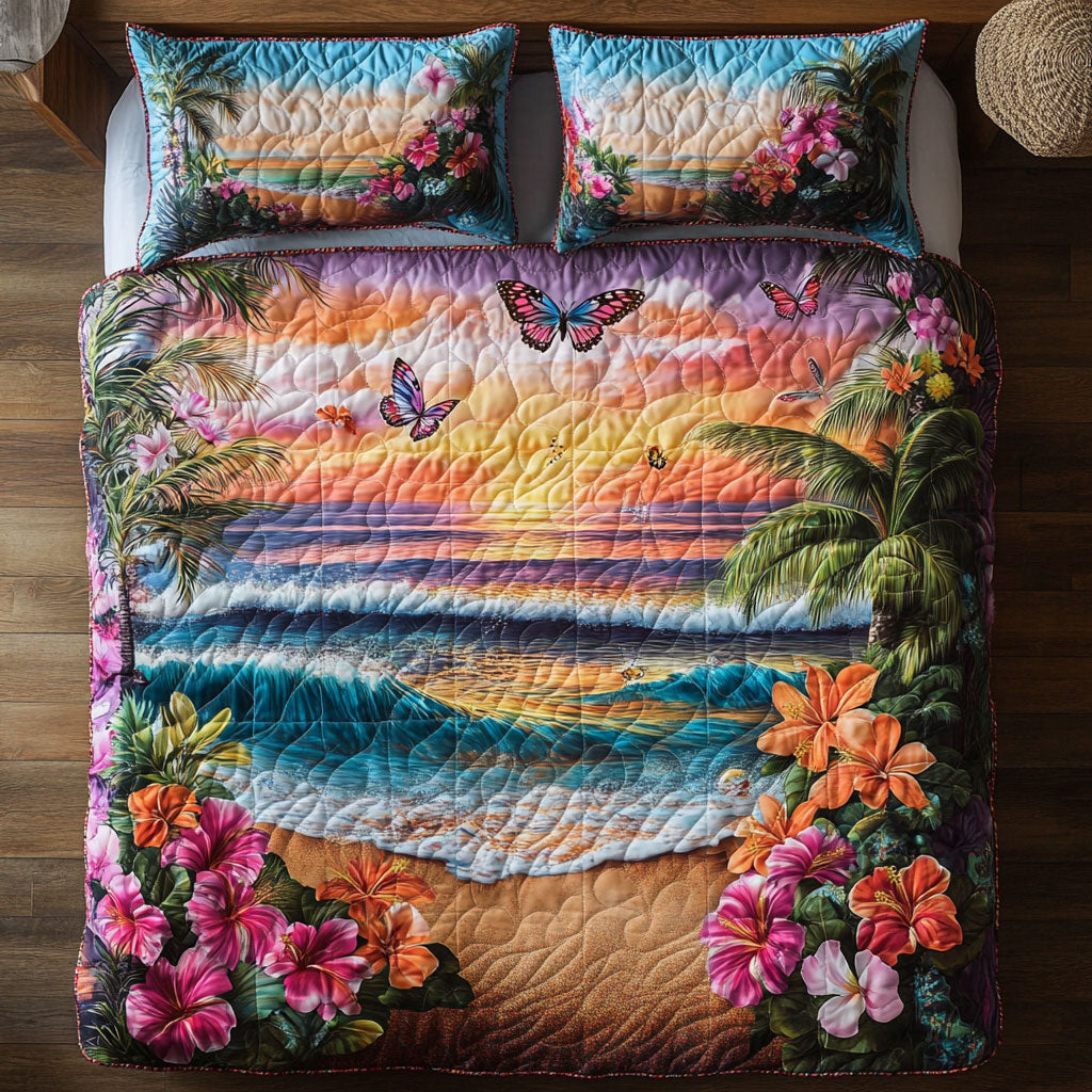 Sunset Beach WT0703085CL Quilted Bedding Set