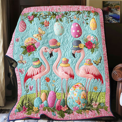 Easter Egg And Flamingo WY1701038CL Quilt Blanket