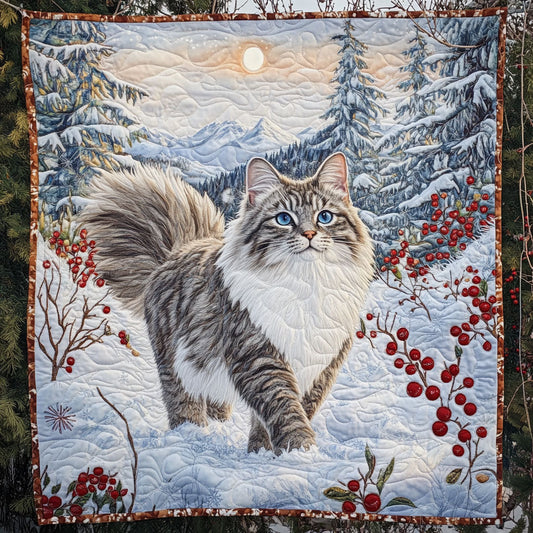 Siberian Cat Snow WT2402036CL Quilt Blanket